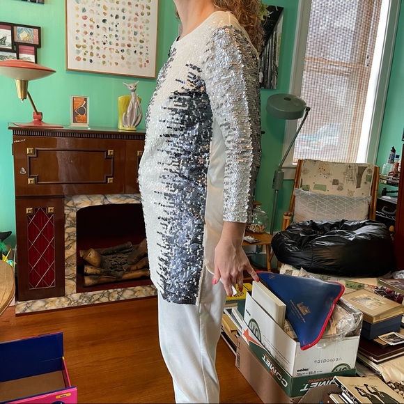 🩶Joan Vass Sequin Tunic (XL) - Picture 5 of 7